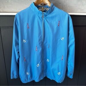 Vintage Keneth Too! Women’s Nautical Marine‎ Jacket Lighthouse Anchor Size 2X